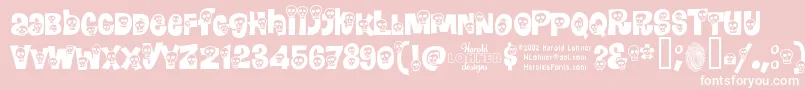 フォントCalavera – ピンクの背景に白い文字
