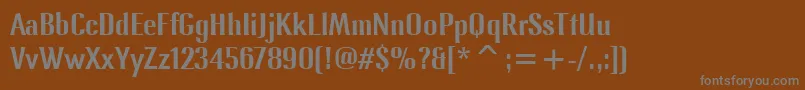 Шрифт LennoxItcMedium – серые шрифты на коричневом фоне