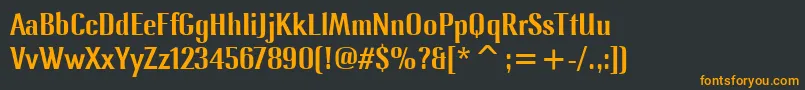 Шрифт LennoxItcMedium – оранжевые шрифты на чёрном фоне