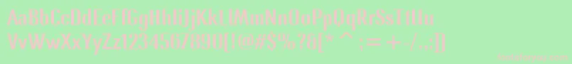 LennoxItcMedium-Schriftart – Rosa Schriften auf grünem Hintergrund