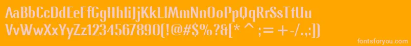 LennoxItcMedium Font – Pink Fonts on Orange Background