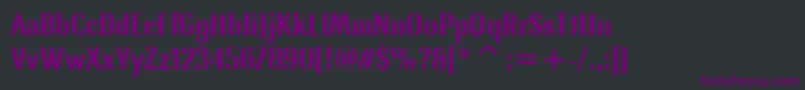 Шрифт LennoxItcMedium – фиолетовые шрифты на чёрном фоне