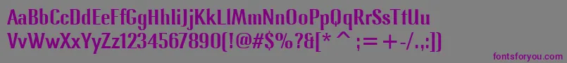 Шрифт LennoxItcMedium – фиолетовые шрифты на сером фоне