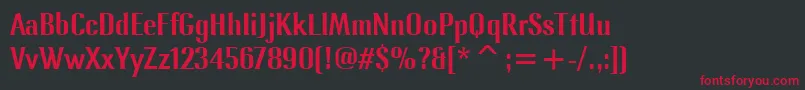 LennoxItcMedium Font – Red Fonts on Black Background