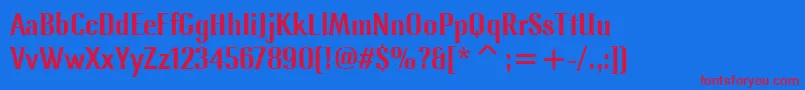 LennoxItcMedium Font – Red Fonts on Blue Background