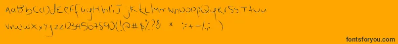 ScratchKit Font – Black Fonts on Orange Background