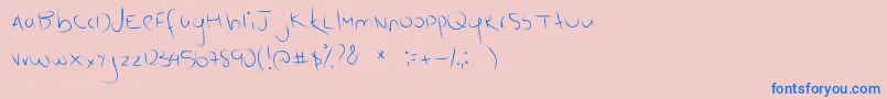 ScratchKit Font – Blue Fonts on Pink Background