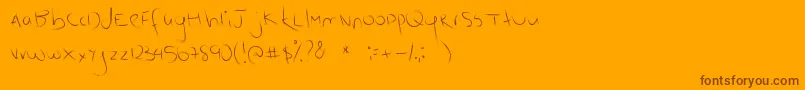 ScratchKit Font – Brown Fonts on Orange Background