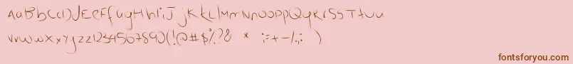 ScratchKit Font – Brown Fonts on Pink Background