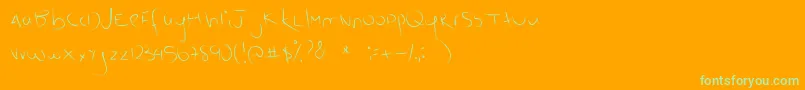 ScratchKit Font – Green Fonts on Orange Background