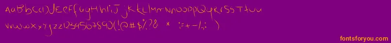 ScratchKit Font – Orange Fonts on Purple Background