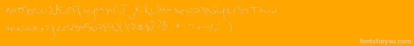 ScratchKit Font – Pink Fonts on Orange Background