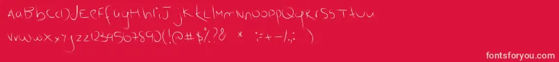ScratchKit Font – Pink Fonts on Red Background