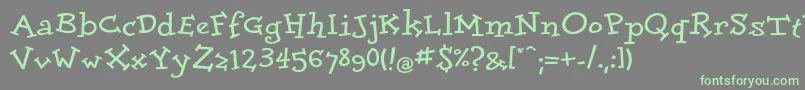 DolorescBold Font – Green Fonts on Gray Background
