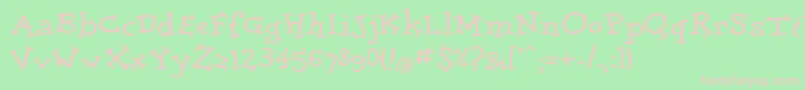 DolorescBold Font – Pink Fonts on Green Background