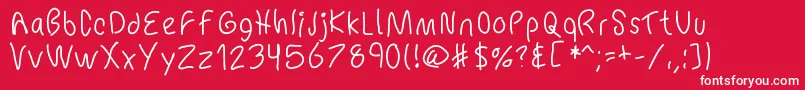 Mbchickenscratch Font – White Fonts on Red Background