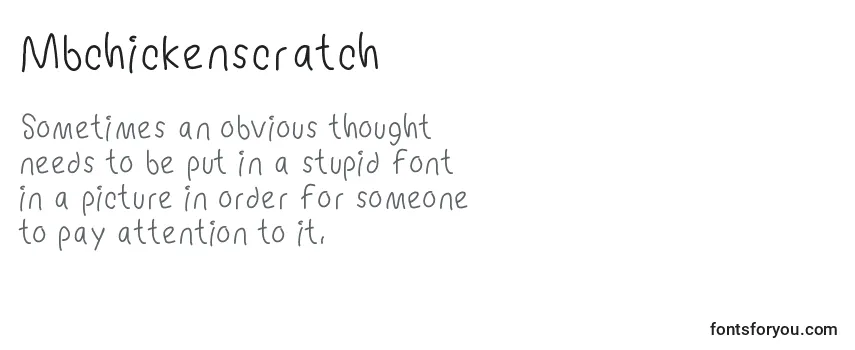 Шрифт Mbchickenscratch