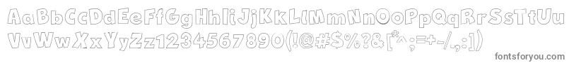 NewComicBdOutline Font – Gray Fonts on White Background