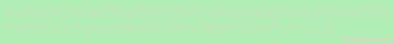 NewComicBdOutline Font – Pink Fonts on Green Background