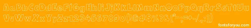 NewComicBdOutline Font – White Fonts on Orange Background