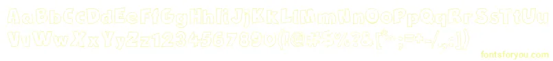 Шрифт NewComicBdOutline – жёлтые шрифты