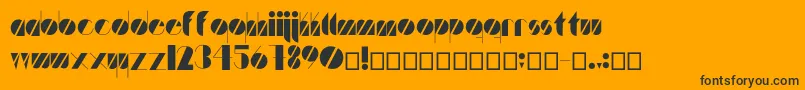 Artistica Font – Black Fonts on Orange Background