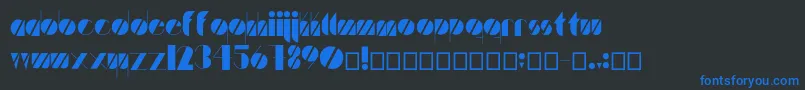 Artistica Font – Blue Fonts on Black Background