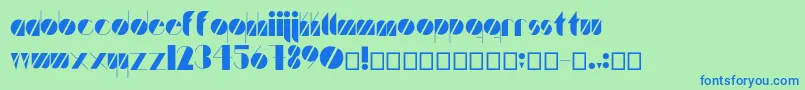 Artistica Font – Blue Fonts on Green Background