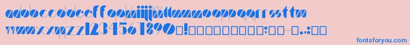 Artistica Font – Blue Fonts on Pink Background