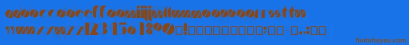 Artistica Font – Brown Fonts on Blue Background