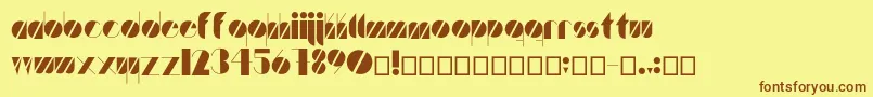 Artistica Font – Brown Fonts on Yellow Background