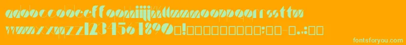 Artistica Font – Green Fonts on Orange Background