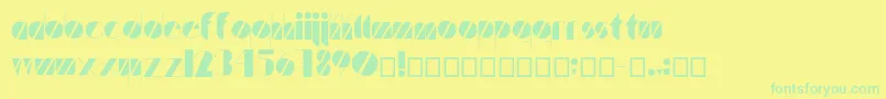 Artistica Font – Green Fonts on Yellow Background