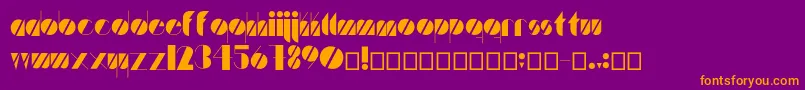 Artistica Font – Orange Fonts on Purple Background