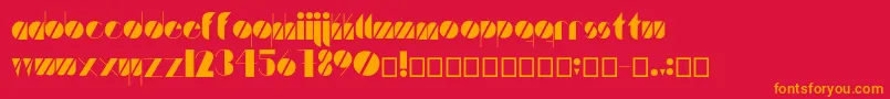 Artistica Font – Orange Fonts on Red Background