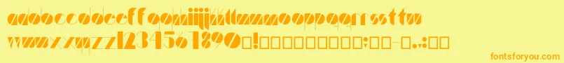 Artistica Font – Orange Fonts on Yellow Background