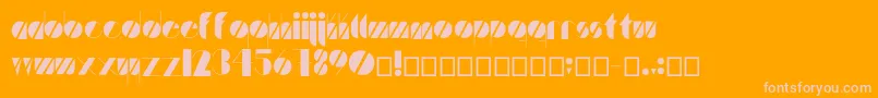 Artistica Font – Pink Fonts on Orange Background