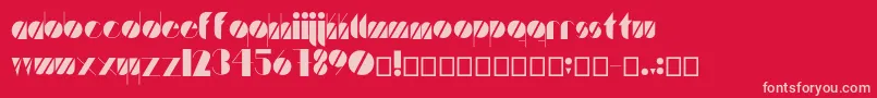 Artistica Font – Pink Fonts on Red Background
