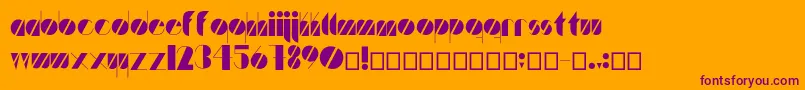 Artistica Font – Purple Fonts on Orange Background
