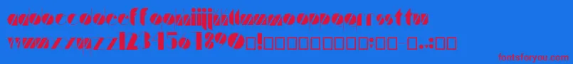 Artistica Font – Red Fonts on Blue Background