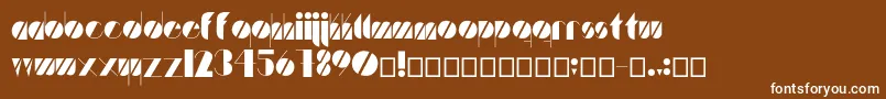 Artistica Font – White Fonts on Brown Background