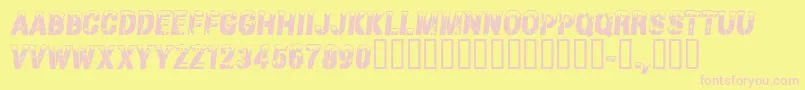 フォントCfgrandnordRegular – ピンクのフォント、黄色の背景