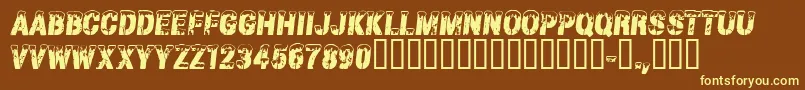 CfgrandnordRegular Font – Yellow Fonts on Brown Background