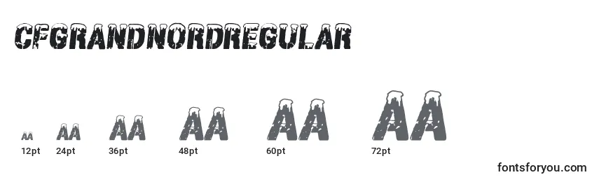 Размеры шрифта CfgrandnordRegular