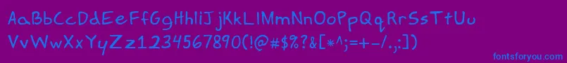 Шрифт SpringfieldcartoonRegular – синие шрифты на фиолетовом фоне