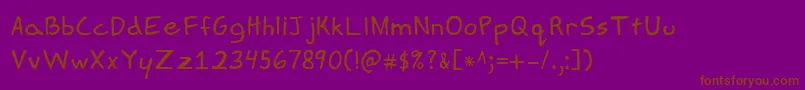 Шрифт SpringfieldcartoonRegular – коричневые шрифты на фиолетовом фоне