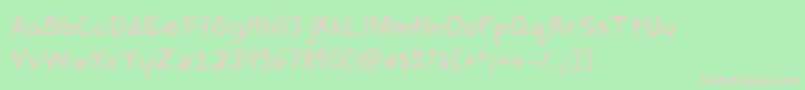 SpringfieldcartoonRegular Font – Pink Fonts on Green Background