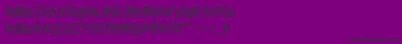 Komikaze-fontti – mustat fontit violetilla taustalla