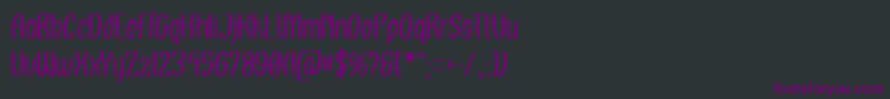 Шрифт Komikaze – фиолетовые шрифты на чёрном фоне