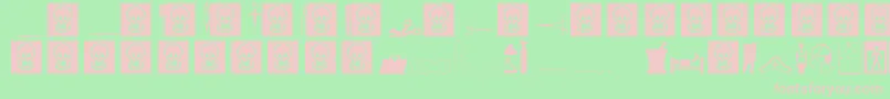 Medicine Font – Pink Fonts on Green Background